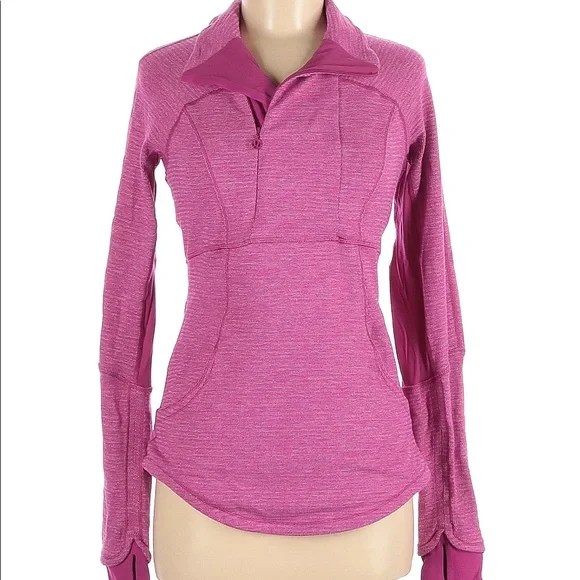 Lululemon Athletica Pink Base Runner Half Zip Pull - Picture 4 of 13